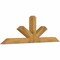 Ekena Millwork Saratoga Rough Sawn Timber Gable Bracket, Western Red Cedar, 96"W x 32"H x 6"D x 6"F, 8/12 Pitch GBW096X32X0606SAR00RWR - alternate 5
